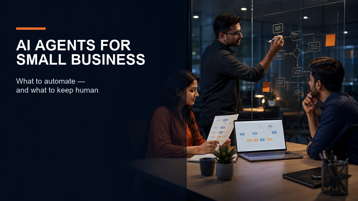 Indian business team planning an AI-assisted workflow with human oversight