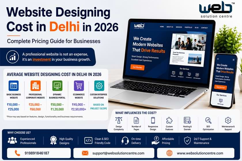 Website Designing Cost in Delhi in 2026 | Web Solution Centre