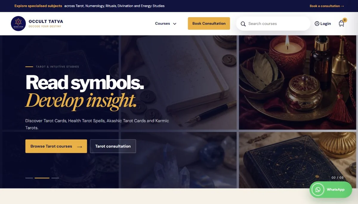 Occult Tatva website project