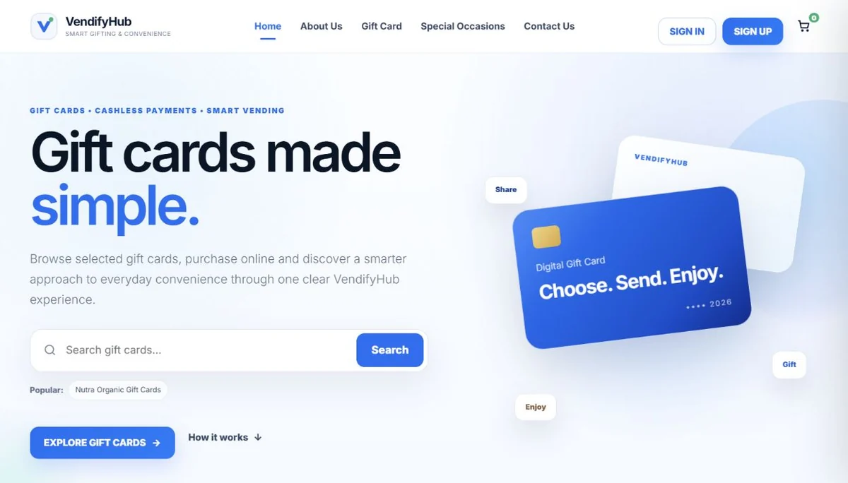 VendifyHub website project